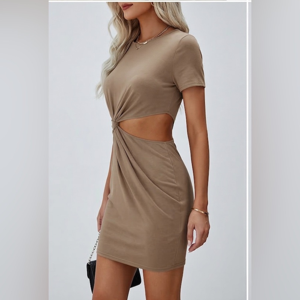 Twist Front Cut Out Dress - Picture 3 of 9